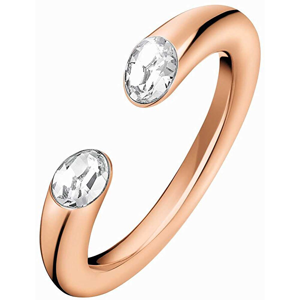 Calvin Klein Pozlacený prsten s krystaly Brilliant KJ8YPR14020 57 mm