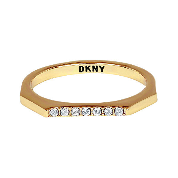 DKNY Stylový oktagonový prsten Charakter 5548758 52 mm
