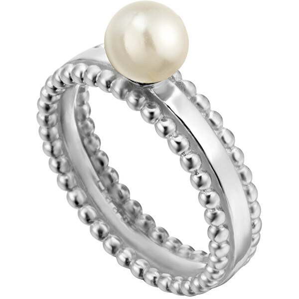Esprit Stříbrný prsten se syntetickou perlou Powder ESRG002011 51 mm