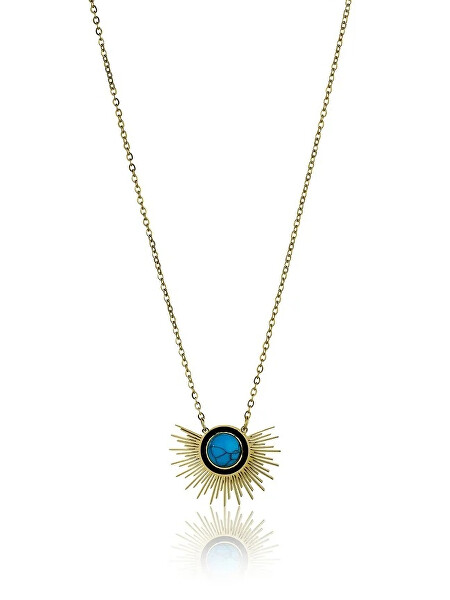 Emily Westwood Emily Westwood Colier elaborat placat cu aur cu turcoaz EWN23037G