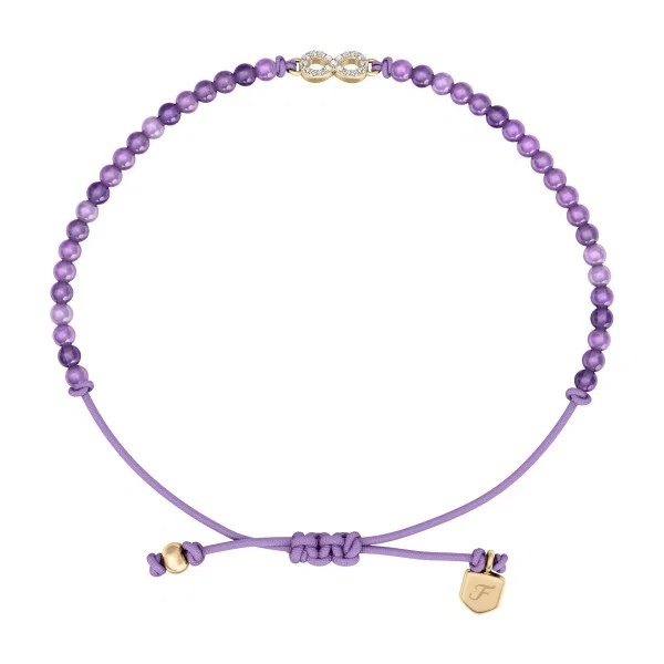 Fossil Fossil Brățară mov cu șnur Infinit Mini Moments JA7324710