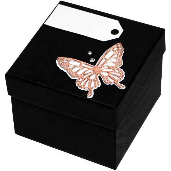Giftisimo Luxusní dárková krabička s bronzovým motýlkem
