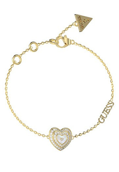 Guess Guess Frumoasă brățară placată cu aur cu zirconi Amami JUBB04027JWYGWHS 19 cm