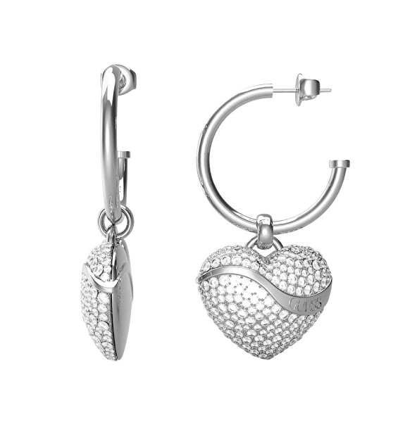 Guess Guess Cercei spectaculoși din oțel 2 în 1 „Inimă” JUBE04495JWRHT/U
