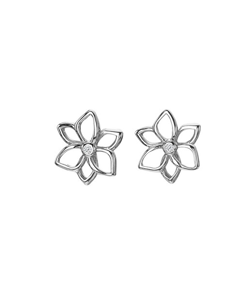 Hot Diamonds Hot Diamonds Cercei subtili din argint cu diamante Floricele Diamond Amulets DE711