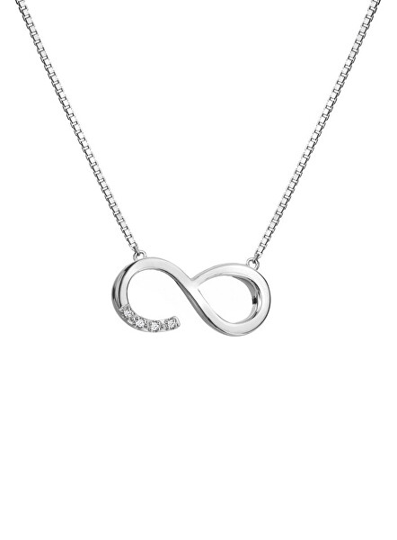 Hot Diamonds Hot Diamonds Colier minunat de argint cu diamante Infinit Much Loved DP910