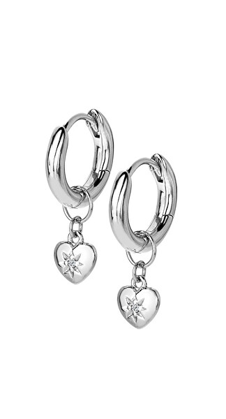 Hot Diamonds Hot Diamonds Cercei romantici din argint cu diamante 2 în 1 Most Loved DE718