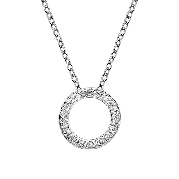 Hot Diamonds Stříbrný náhrdelník Hot Diamonds Love DP661 (řetízek, přívěsek)