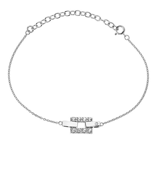 Hot Diamonds Hot Diamonds Strieborný náramok s diamantom a topazmi Echo DL648