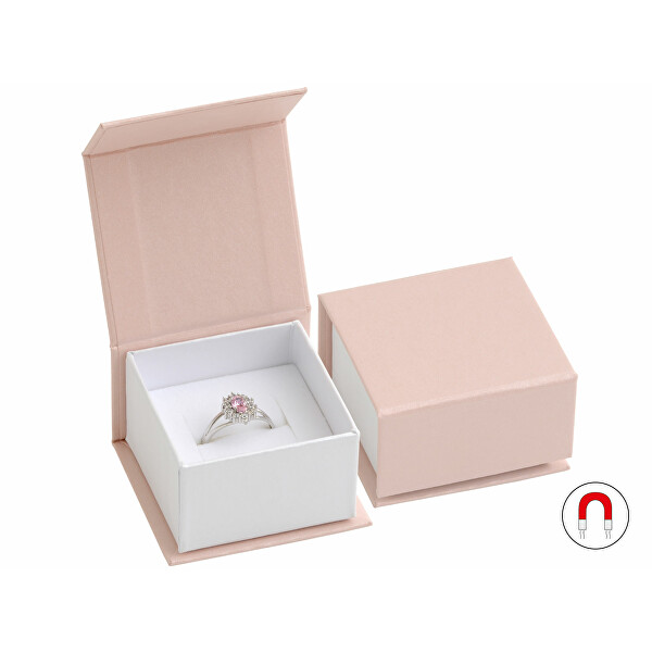 JK Box Pudrově růžová dárková krabička na prsten nebo náušnice VG-3/A5/A1