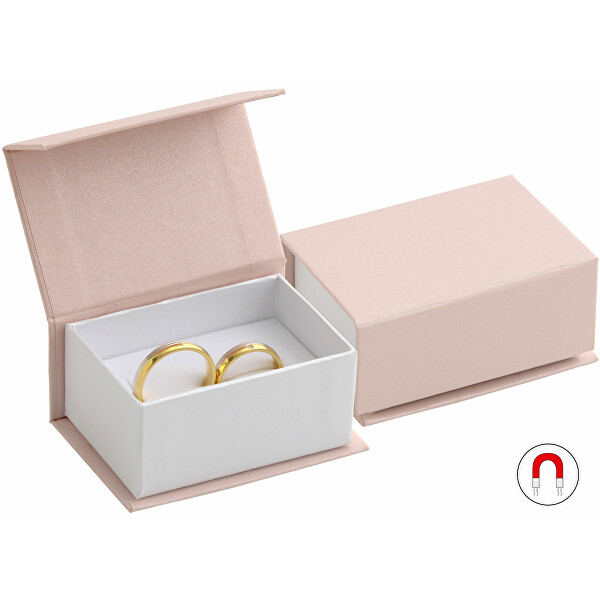 JK Box Pudrově růžová dárková krabička na snubní prsteny VG-7/A5/A1