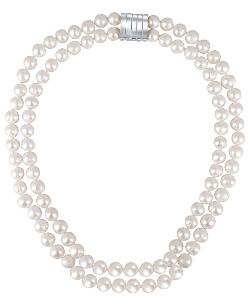 JwL Luxury Pearls JwL Luxury Pearls Colier dublu din perle albe adevărate JL0656