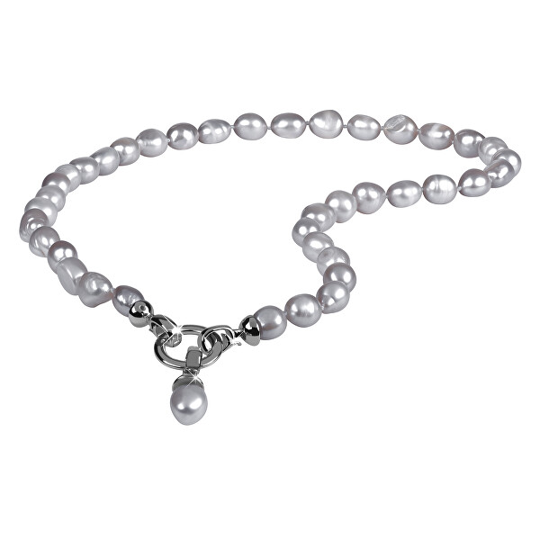 JwL Luxury Pearls Náhrdelník z pravých šedých perel JL0557
