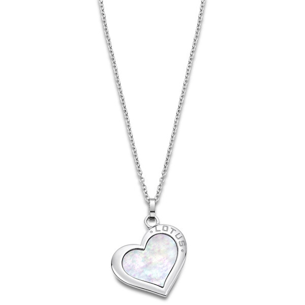 Lotus Style Ocelový náhrdelník s perleťovým srdcem LS2024-1/1