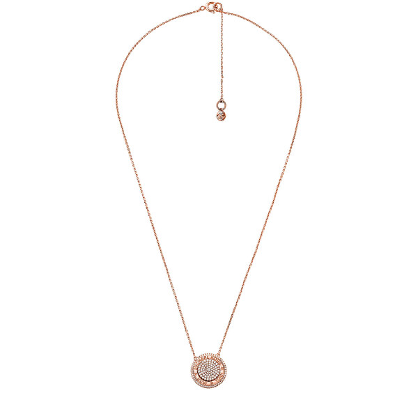 Michael Kors Luxusní bronzový náhrdelník se zirkony MKC1389AN791