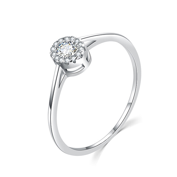 MOISS Luxusní stříbrný prsten s čirými zirkony R00020 59 mm