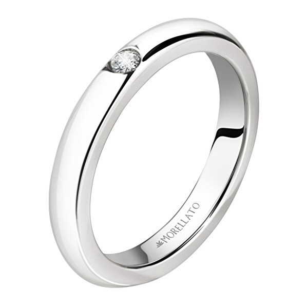 Morellato Ocelový prsten s krystalem Love Rings SNA46 65 mm