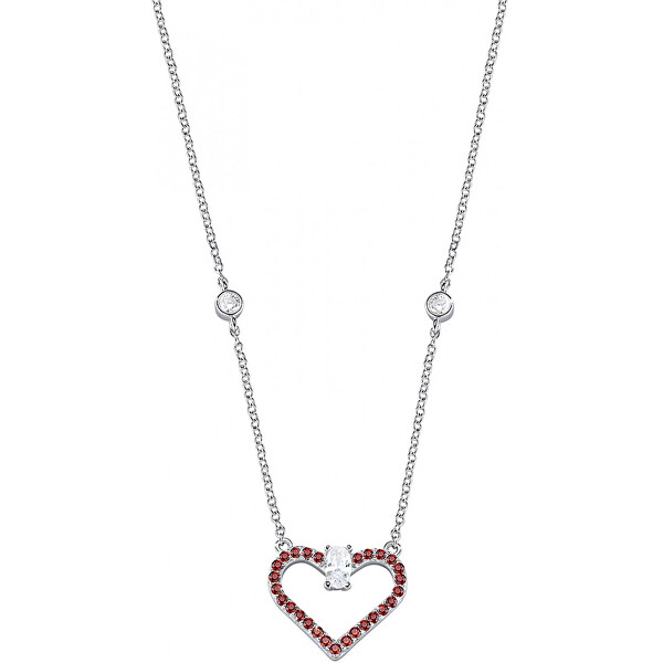 Morellato Stříbrný náhrdelník s třpytivým srdíčkem Cuori SAIV01