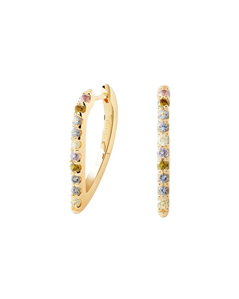 PDPAOLA Pozlátené náušnice Gloss Hoops ARB1-G26-U