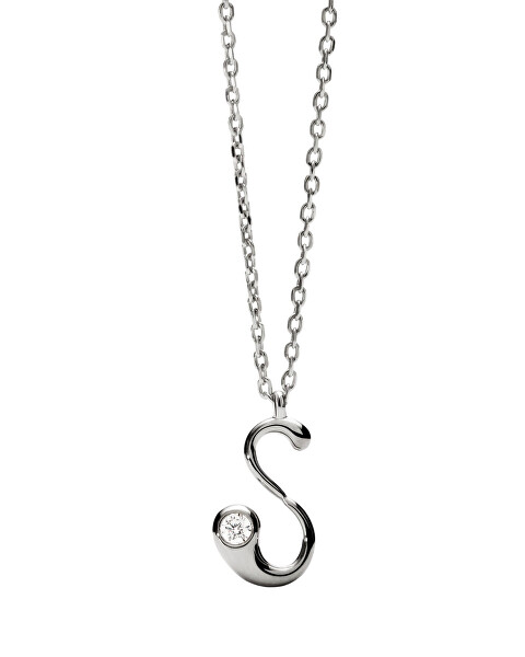 PDPAOLA Strieborný náhrdelník písmeno "S" Initial CO02-B92-U (retiazka, prívesok)