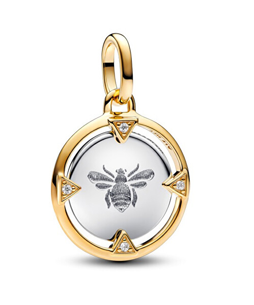 Pandora Očarujúce bicolor prívesok Včielka Shine ME 763417C01