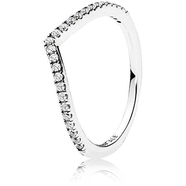 Pandora Třpytivý stříbrný prsten 196316CZ 52 mm