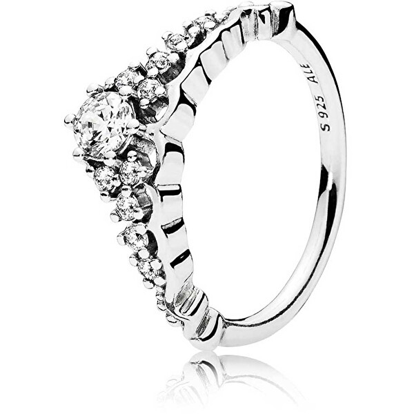 Pandora Třpytivý stříbrný prsten Diadém 196226CZ 56 mm