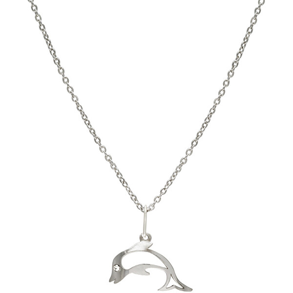 Praqia Dívčí stříbrný náhrdelník Delfín KO1625_BR030_40_RH  (řetízek, přívěsek)
