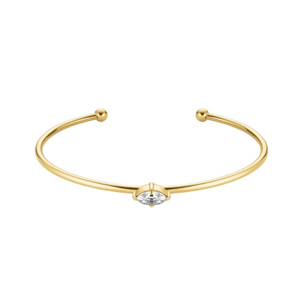 Rosefield Rosefield Brățară solidă, deschisă cu un cristal transparent Swarovski JBCMG-J1240