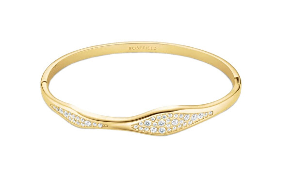 Rosefield Rosefield Brățară solidă strălucitoare cu cristale Pavé JBPWG-J1235