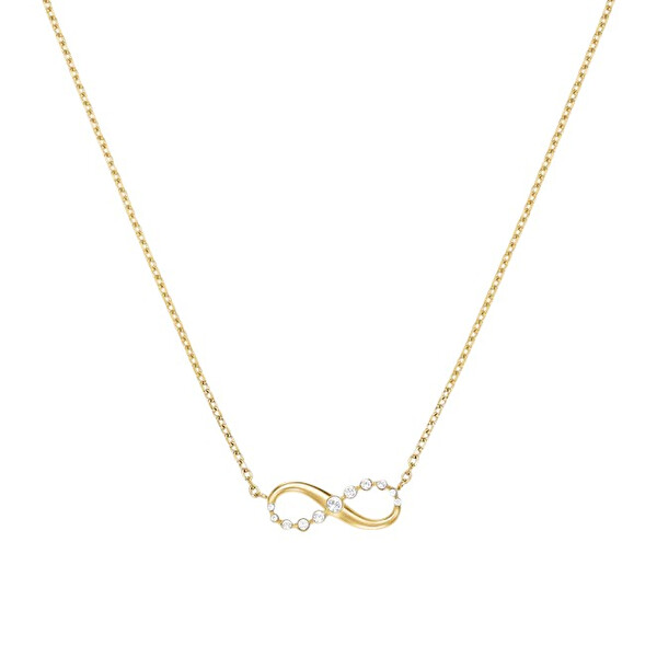 Rosefield Rosefield Pozlátený dámsky náhrdelník s kryštálmi Infinity JNING-J1311
