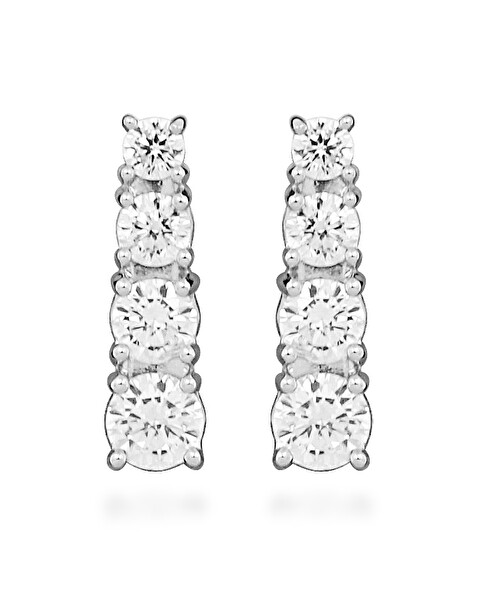 Silver Cat Silver Cat Elegantné visiace náušnice s kubickými zirkónmi SC577