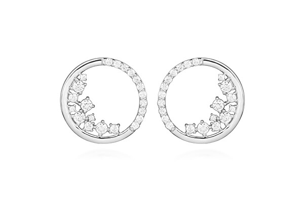 Silver Cat Nežné strieborné náušnice so zirkónmi Beauty SC652