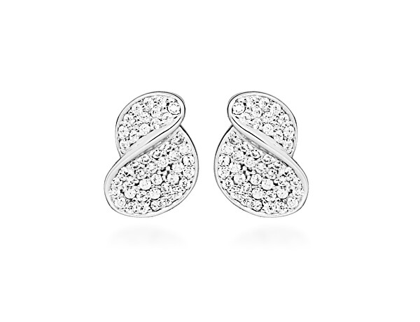 Silver Cat Oslnivé strieborné náušnice so zirkónmi Beauty SC648
