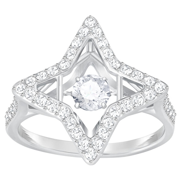 Swarovski Luxusní prsten s třpytivými krystaly Sparkling Dance 5349666 55 mm