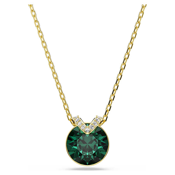 Swarovski Swarovski Colier frumos placat cu aur cu cristal verde Bella 5735387
