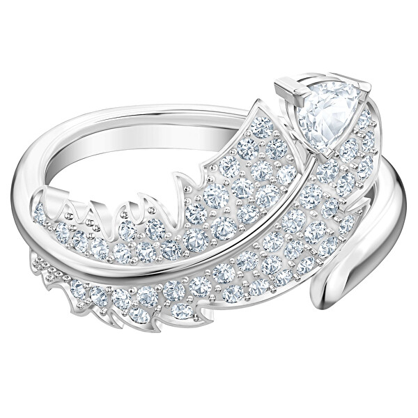 Swarovski Třpytivý prsten s čirými krystaly Nice 5482913 58 mm
