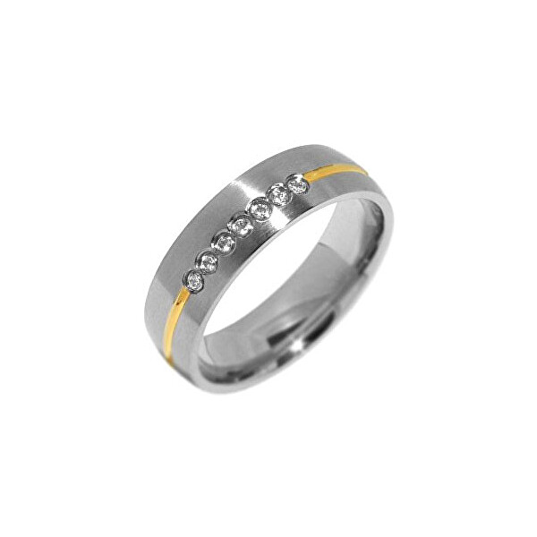 Silvego Snubní ocelový prsten pro ženy PARIS RRC2048-Z 48 mm