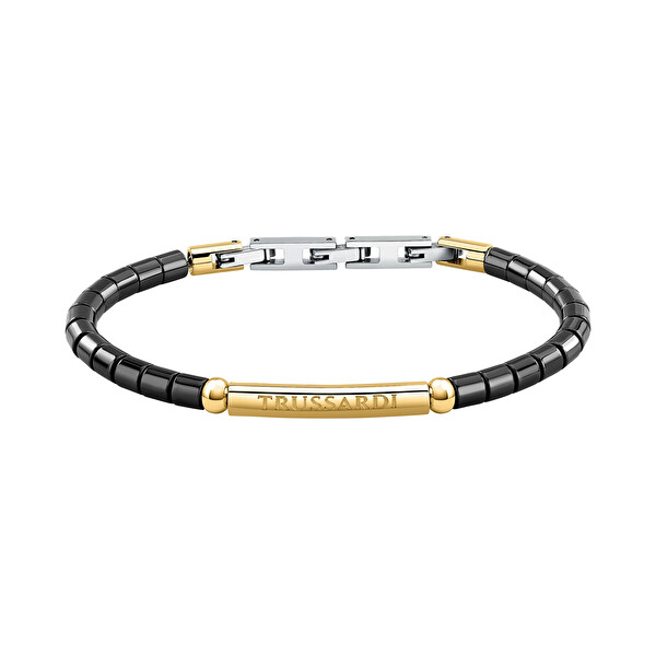Trussardi Trussardi Čierny keramický náramok pre mužov T-Ceramic TJAXE03