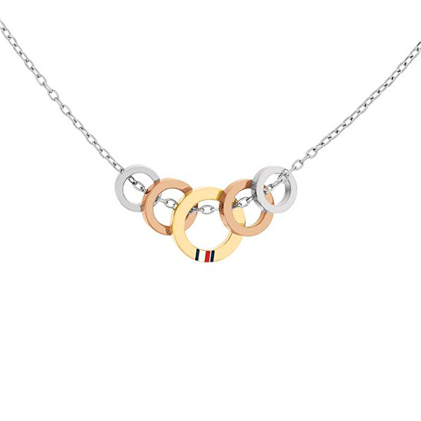 Tommy Hilfiger Luxusní tricolor náhrdelník TH2780308 - SLEVA
