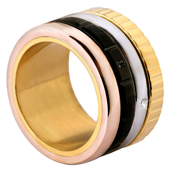 Troli Čtyřbarevný ocelový prsten 54 mm