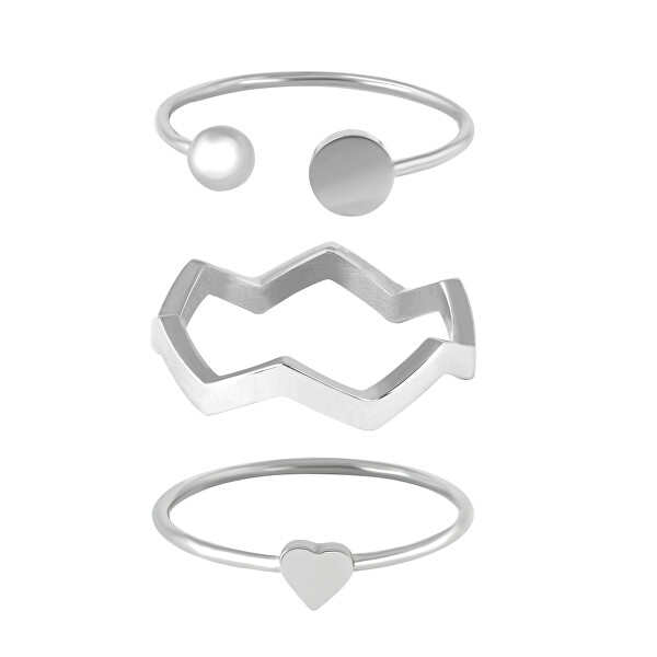 Troli Designová ocelová sada prstenů 58 mm