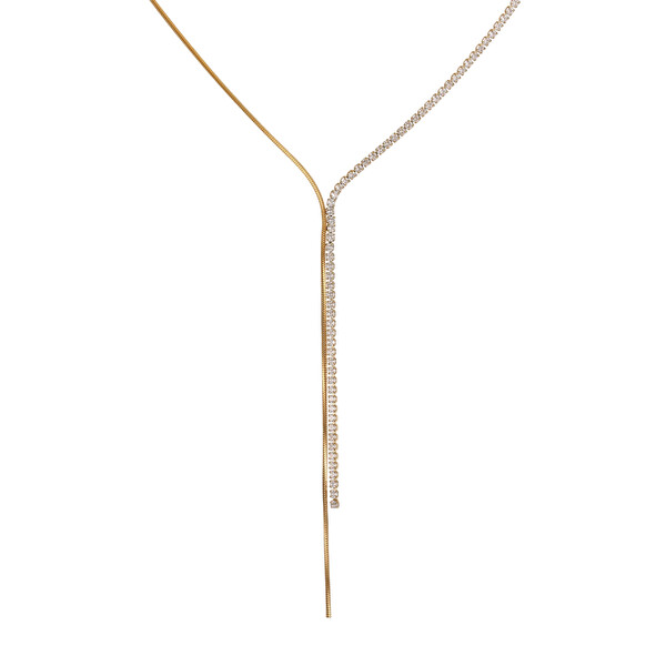 Troli Troli Colier elegant placat cu aur cu zirconii Y Gold