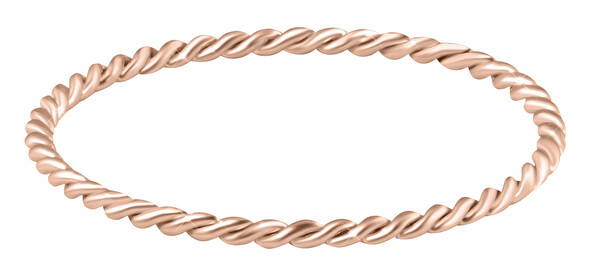 Troli Troli Inel Minimalist din oțel placat cu aur Rose Gold 63 mm