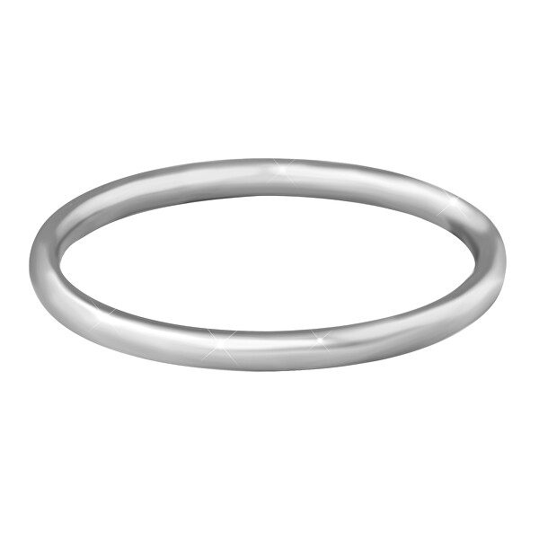 Troli Něžný minimalistický prsten z oceli Silver 54 mm