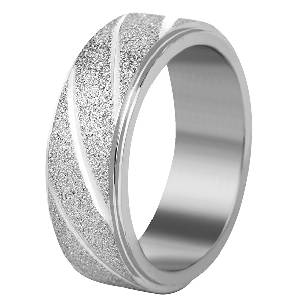 Troli Ocelový snubní prsten stříbrný/třpytivý 67 mm