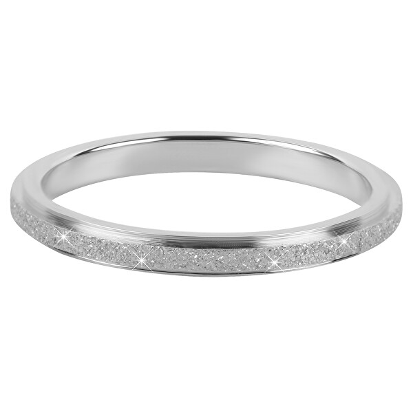 Troli -  Ocelový třpytivý prsten KR-01 Silver 59 mm