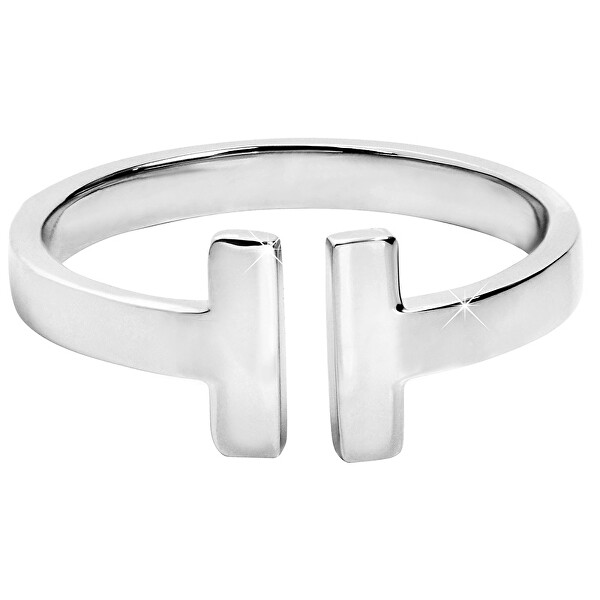 Troli Otevřený ocelový prsten pro ženy 54 mm