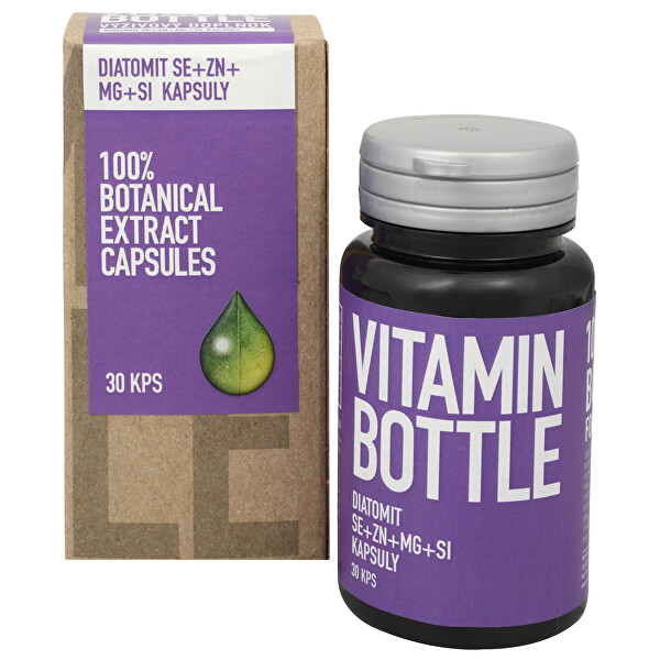 Vitamin Bottle DIATOMIT Se + Zn + Mg + Si 30 kapslí