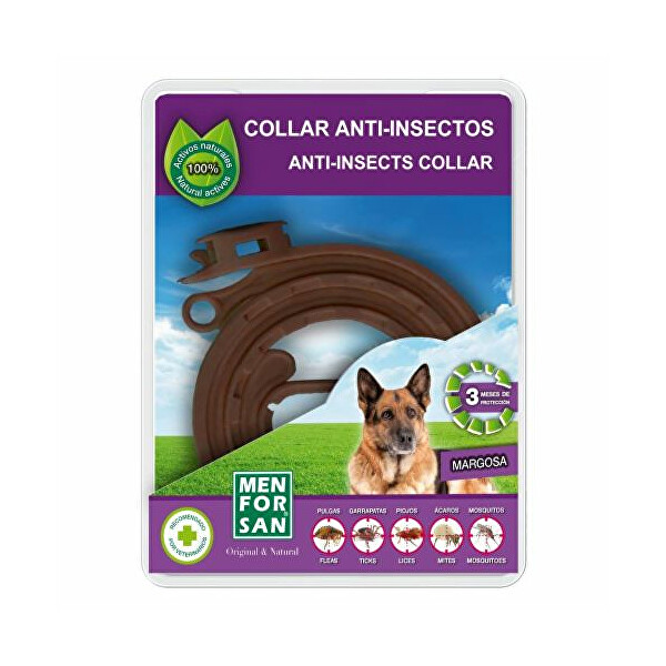 Menforsan Přírodní obojek pro psy, odpuzující klíšťata a blechy (Natural Insect Repellent Collar for Dogs)